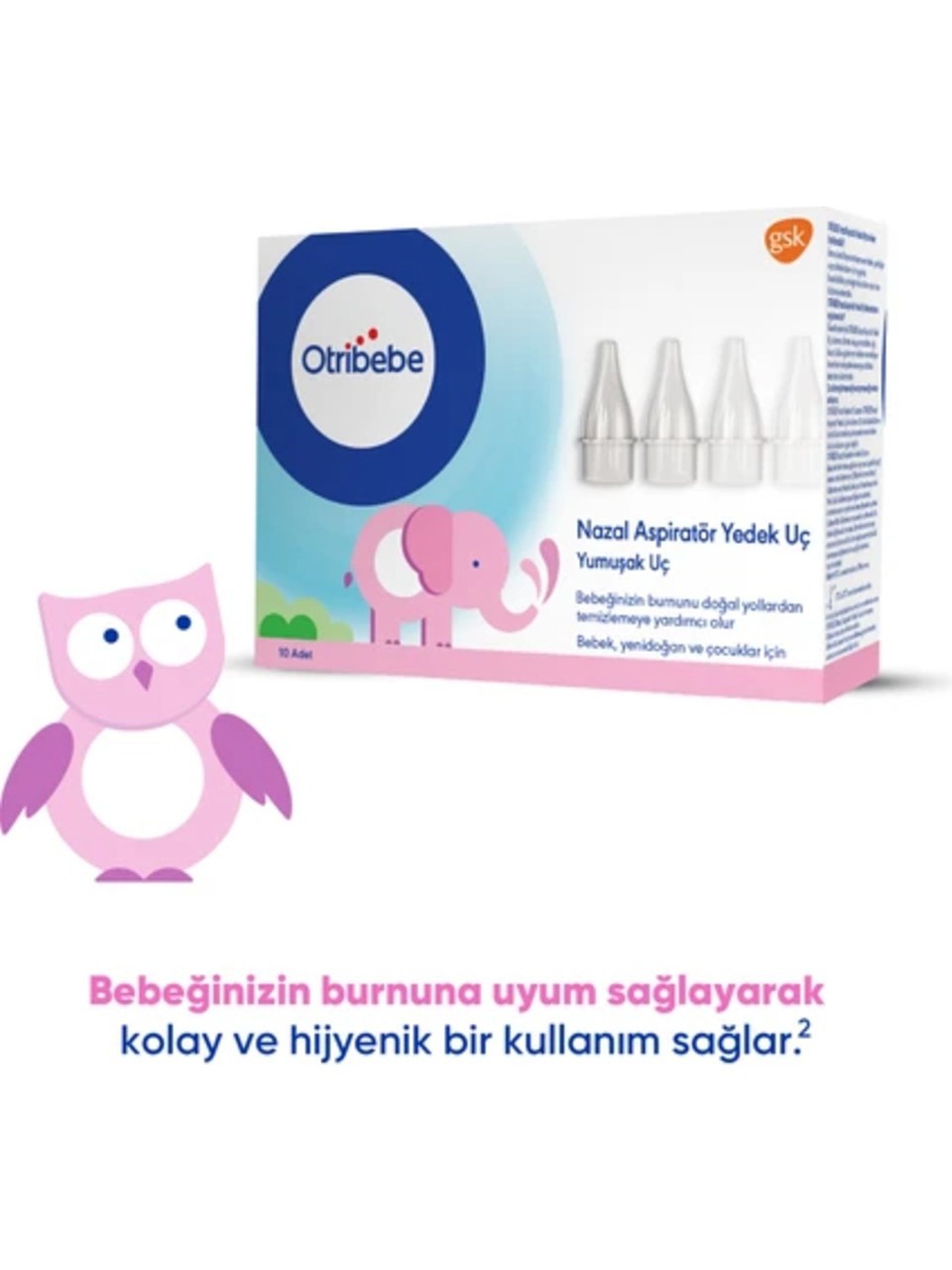 Otribebe Burun Aspiratör Yedek Uç 10 Adet