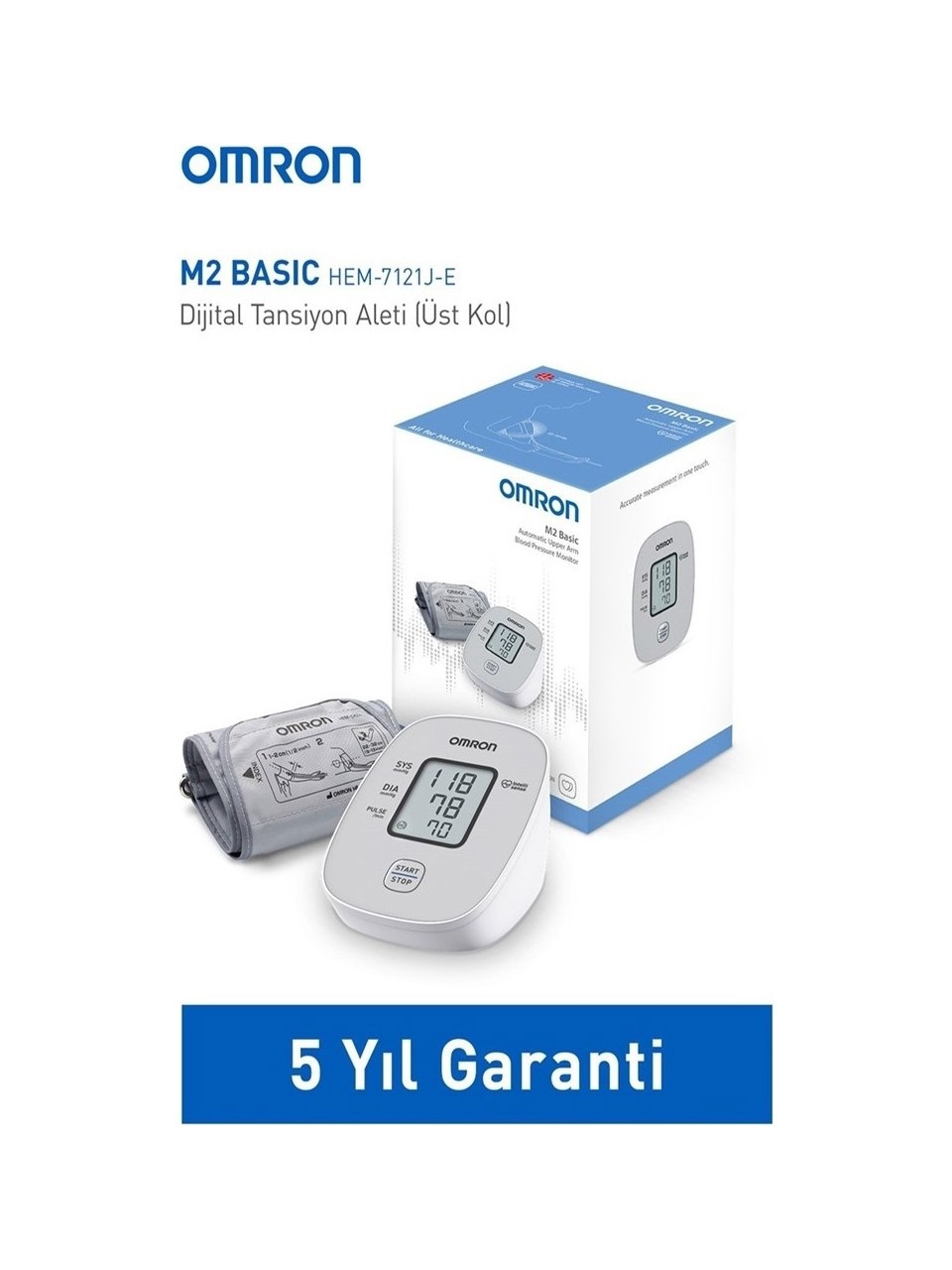 Omron M2 Dijital Tansiyon Aleti Hafizali