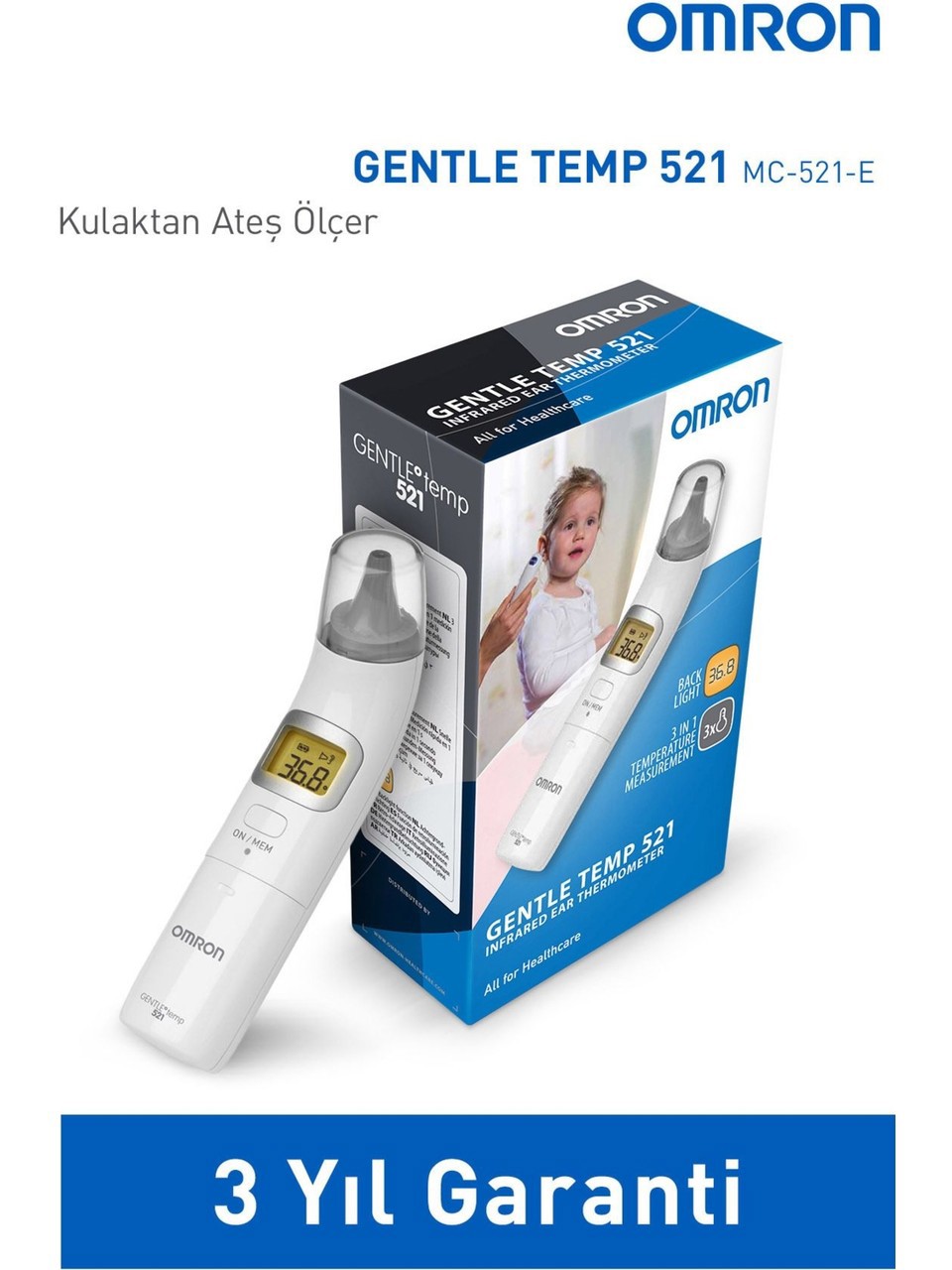 Omron Gentle Temp 521 Kulaktan Ates Olcer