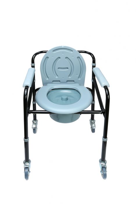 Kifidis Tekerlekli Tuvaletli Banyo Sandalyesi AGSTWC005 Siyah / Black